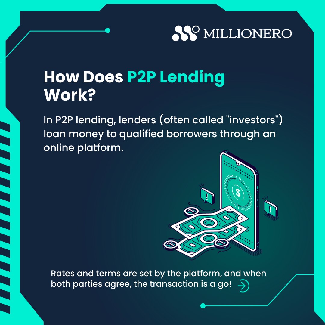 MillioneroEx's tweet photo. From bypassing banks to embracing blockchain, P2P lending is a financial revolution in the making.
Stay tuned for more on the future of finance! 🌟
#FutureFinance #P2PLoans #P2PLending #cryptop2p #SmartContracts https://t.co/aKFLCoVdk3