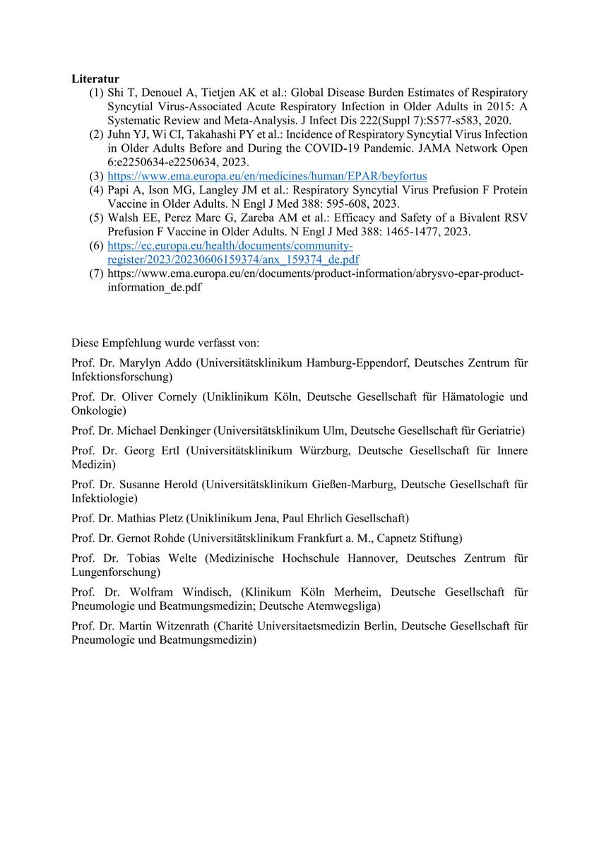 CornelyOliver's tweet photo. Positionspapier der #DPG (Deutsche Gesellschaft für #Pneumologie und #Beatmungsmedizin) zur #RSV #Schutzimpfung bei besonders gefährdeten Patientinnen und Patienten.
@InfektioDE @dgimev @dgho_eV @DZIF_ @DZIFBonnKoeln @MWitzenrath
#vulnerabel #ImpfenSchuetzt https://t.co/Ja0g2yeqtz