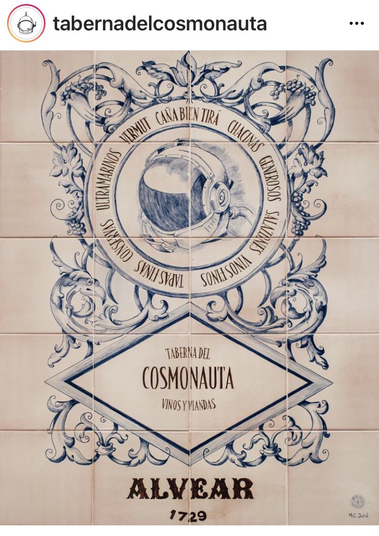 DanielEntrialgo's tweet photo. Acabo de enterarme de que en Granada han abierto una taberna ‘La taberna del cosmonauta’ y al parecdeer su nombre ha sido inspirado por mi novela @TumbaDel (según explican en su Instagram)
Muchas gracias! Qué ilusión! Visita obligada https://t.co/tbyRJtvjTP