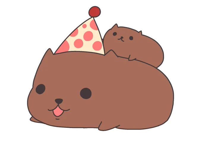 お誕生日用かきかきカピバラさん
