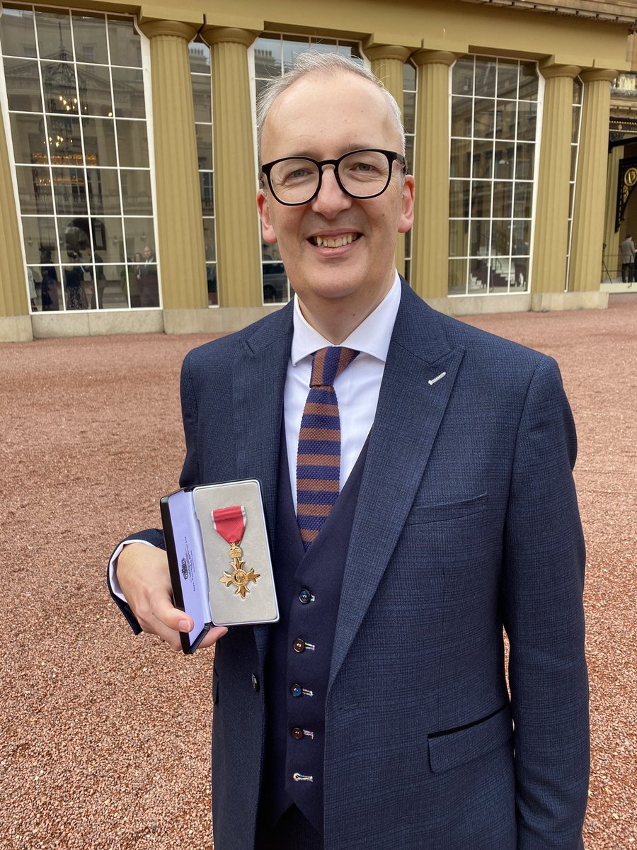 A very special day receiving my OBE at Buckingham Palace from HM The King @RoyalFamily