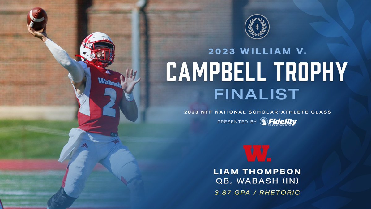 Congratulations, <a href="/liam_thompson2/">Liam Thompson</a>!

Liam is a two-time NCAC Scholar-Athlete and seven-time Dean’s List honoree. He has already earned an Agile Project Management certification from the University of Maryland School of Business

#CampbellTrophy