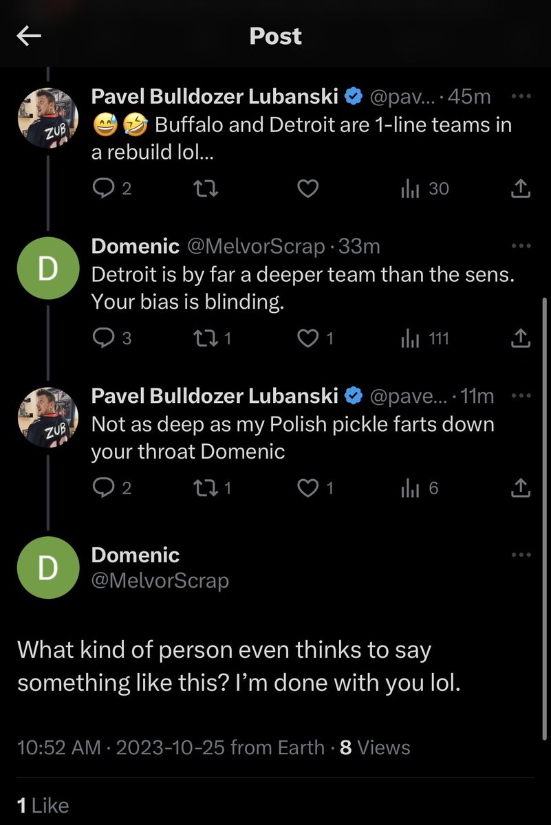 pavellubanski's tweet photo. HAHAHA! Can’t stop laughing at this exchange 😅🤣🤣🤣 #GoSensGo #WingsSuck https://t.co/HvEPBlMLlI