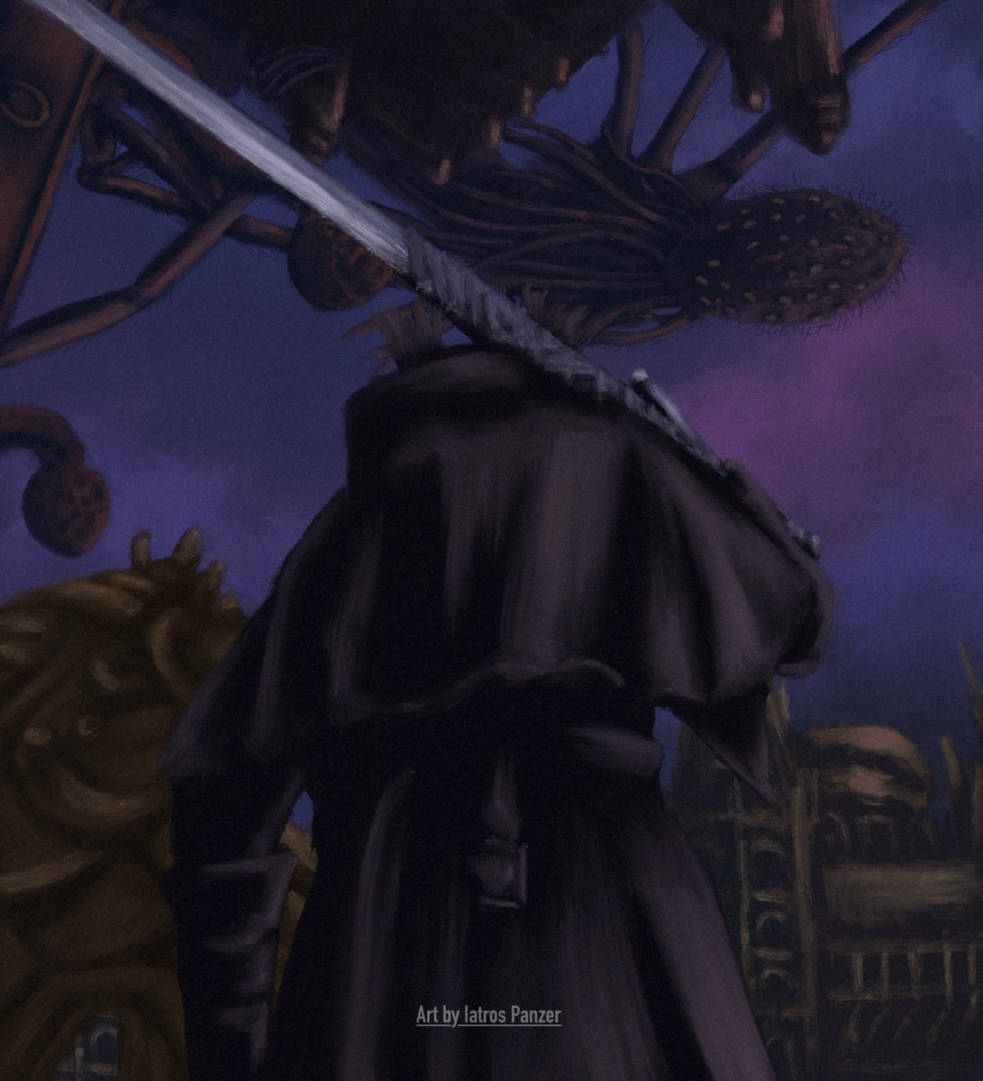 Iatros_Panzer's tweet photo. Day 25 - The hunter meeting a Great one
#fromsoftober #fromsoftober2023 #soulstober #soulstober2023 #bloodborne https://t.co/iw397qy7nf
