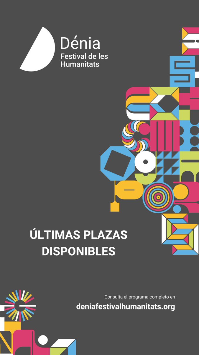 📅26-28 OCT 2023

🌐 deniafestivaldeleshumanitats.org

#Deniafestivalhumanitats #Denia #HumanitatsDenia #reflexion #cultura #ciencia <a href="/ayto_denia/">Ajuntament de Dénia</a>  <a href="/Balearia/">Baleària</a>  
@BaleariaPort   <a href="/MaletadePortbou/">La Maleta de Portbou</a>  <a href="/FundlaCaixa/">Fundación ”la Caixa”</a>  <a href="/generalitat/">Generalitat</a>