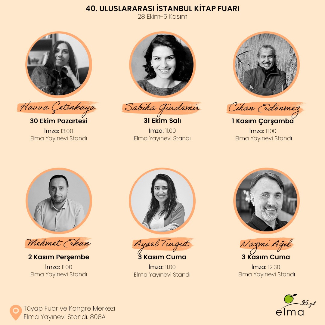 elmayayinevicom's tweet photo. 40. Uluslararası İstanbul Kitap Fuarı başlıyor. 28 Ekim-5 Kasım tarihleri arasında kitapseverlere kapısını açacak olan fuarda, biz de yazarlarımızla yer alacağız. Yazarlarımızın imza günlerini takip edebilir, standımıza uğrayıp indirimli kitaplarımızdan satın alabilirsiniz. https://t.co/TJgVMgSL85