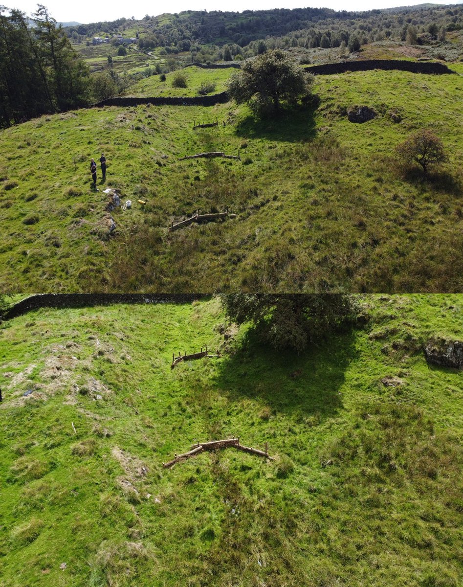 This summer <a href="/HannahSCRT/">Hannah Teagle</a> delivered a 45 metre deculvert, wetland scrapes and several leaky dams, all on one farm! These have created new #habitat, increased connectivity, biodiversity, slowed flows and improved water quality. Not bad ey?! #cumbria #farminginprotectedlandscapes