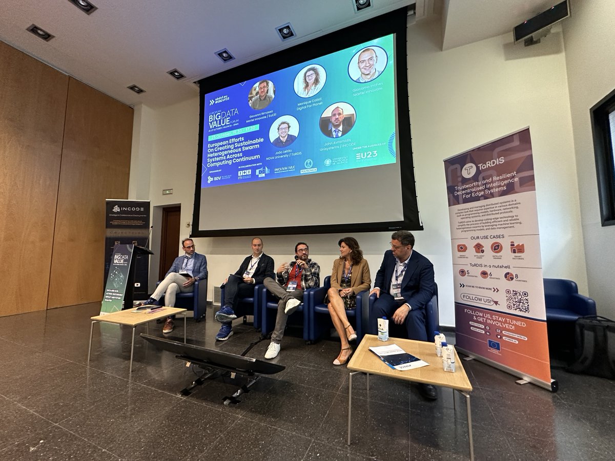P2CODE (@p2code_eu) on Twitter photo The panel session is about to start
🙋What are the challenges faced in the early stages of development of the architecture? Don't miss the debate with the experts from <a href="/TARDIS_eu/">TARDIS</a>, <a href="/EU_CloudEdgeIoT/">EUCloudEdgeIoT</a>, <a href="/Digital4Planet/">Digital for Planet | D4P</a>, <a href="/Martel_Innovate/">Martel Innovate</a> & <a href="/UniSystems_GR/">Uni Systems</a>
#EBDVF2023 #SwarmComputing The panel session is about to start
🙋What are the challenges faced in the early stages of development of the architecture? Don't miss the debate with the experts from <a href="/TARDIS_eu/">TARDIS</a>, <a href="/EU_CloudEdgeIoT/">EUCloudEdgeIoT</a>, <a href="/Digital4Planet/">Digital for Planet | D4P</a>, <a href="/Martel_Innovate/">Martel Innovate</a> & <a href="/UniSystems_GR/">Uni Systems</a>
#EBDVF2023 #SwarmComputing