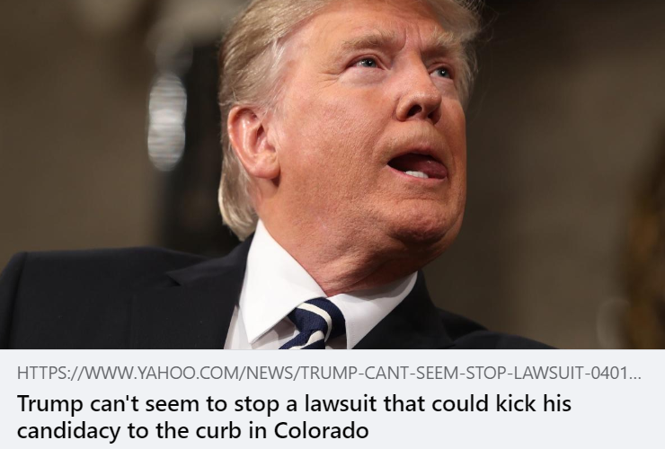 "In Minnesota, another group — Free Speech For People, or FSFP — filed a similar suit, and...In Michigan, two cases, including one FSFP filed, are in their early stages."

The campaign to bar Donald Trump from the ballot continues. #TrumpIsDisqualified ow.ly/tCsq50Q0qSo