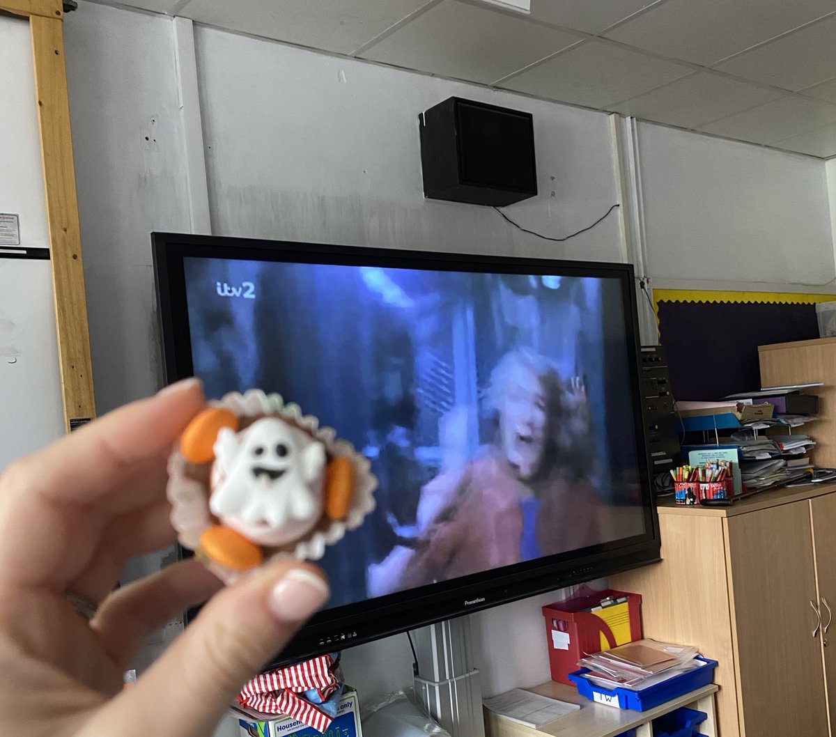 MrsAlava's tweet photo. It’s spooky season at @KyleAcad Film club 🎃 come join us Wednesday lunch time 👻 https://t.co/4cBn40jZg1