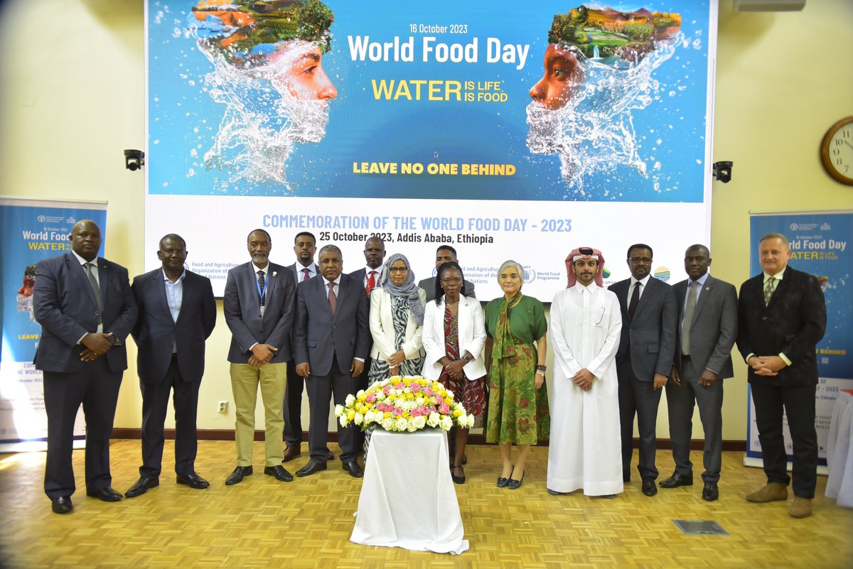 H.E Girma Amente, @MoA_Ethiopia emphasized the commitment to scaling up the success from irrigated wheat production to rice, fruits & vegetables; the focus is on empowering farmers with enhanced knowledge & technology to unlock irrigation potential on #WorldFoodDay2023, #Ethiopia
