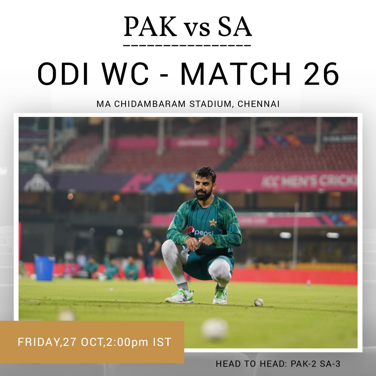 Crictweet05's tweet photo. prediction - SA to win
#worldcup2023 #wc #odi #ODIWorldCup2023 #pakvssa #savspak #pakistan #pak #babarazam #rizwan #shaheen #ShaheenShahAfridi #sa #southafrica #decock #miller #markram #klassen #bavuma https://t.co/pDVfIeBnBY