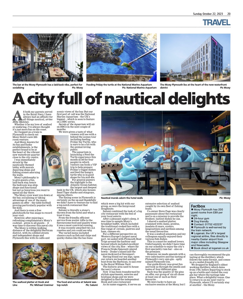 Want to visit the best and newest hotel in Plymouth?  Then check out the latest review of <a href="/MoxyHotels/">Moxy Hotels</a> with their 200 bedroomed venture into the regeneration area of Millbay...