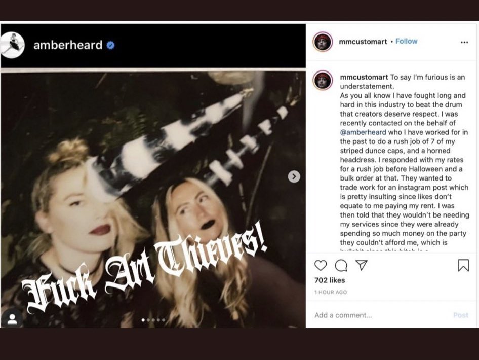 laylasgalaxy's tweet photo. Remember that time when Amber Heard was ripping off independent artists? She’s a real pos

How do people still support this woman? I’ll never know🤦🏿‍♀️ https://t.co/ohwnF0rfoO