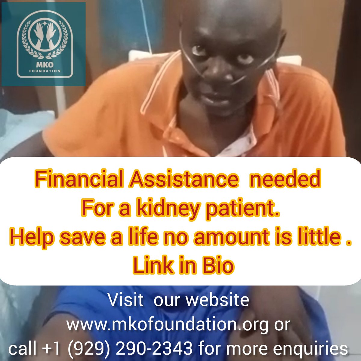 mkofoundation1's tweet photo. No act of kindness go in vain . Support the sick today.
He needs your support.
#support
#donate 
#uniceffoundation 
#mkofoundation 
#tonyelumelufoundation 
#Davido 
#tundeednut 
#mayweatherfoundation https://t.co/UcX8wQ0vN0