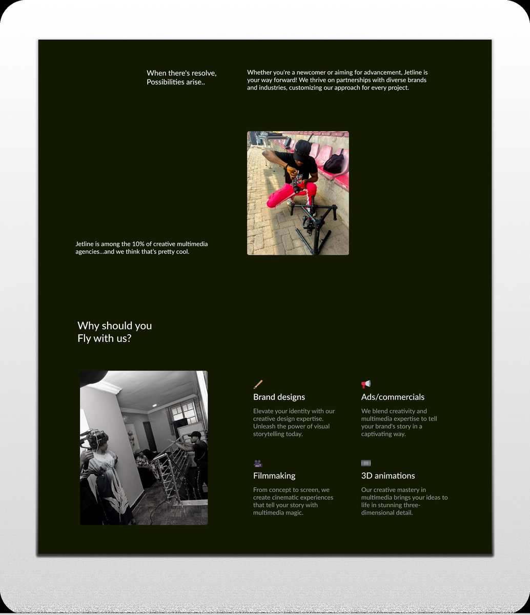 A1doSanche3's tweet image. Hi y&apos;all 👋🏾, 

So here is a recent project for a client, a creative multimedia company website. 🎬

Now primed for development, I&apos;d like to know y&apos;all thoughts? 🚧💡

#nocodedev #productdesign #ui #ux #buildinpublic