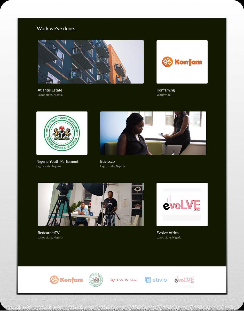 A1doSanche3's tweet image. Hi y&apos;all 👋🏾, 

So here is a recent project for a client, a creative multimedia company website. 🎬

Now primed for development, I&apos;d like to know y&apos;all thoughts? 🚧💡

#nocodedev #productdesign #ui #ux #buildinpublic