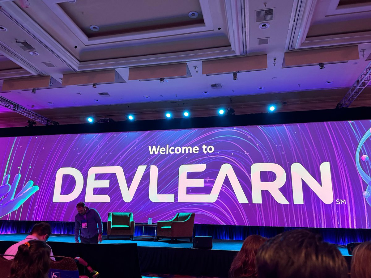 inkling's tweet image. Excited and ready for the opening keynote here at @devlearn!
#DevLearn2023