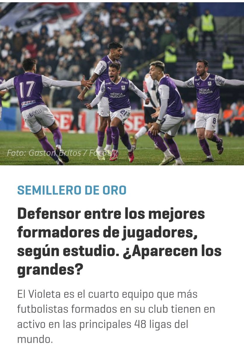 Felicitaciones a todos los que trabajan en las inferiores de nuestra querida violeta