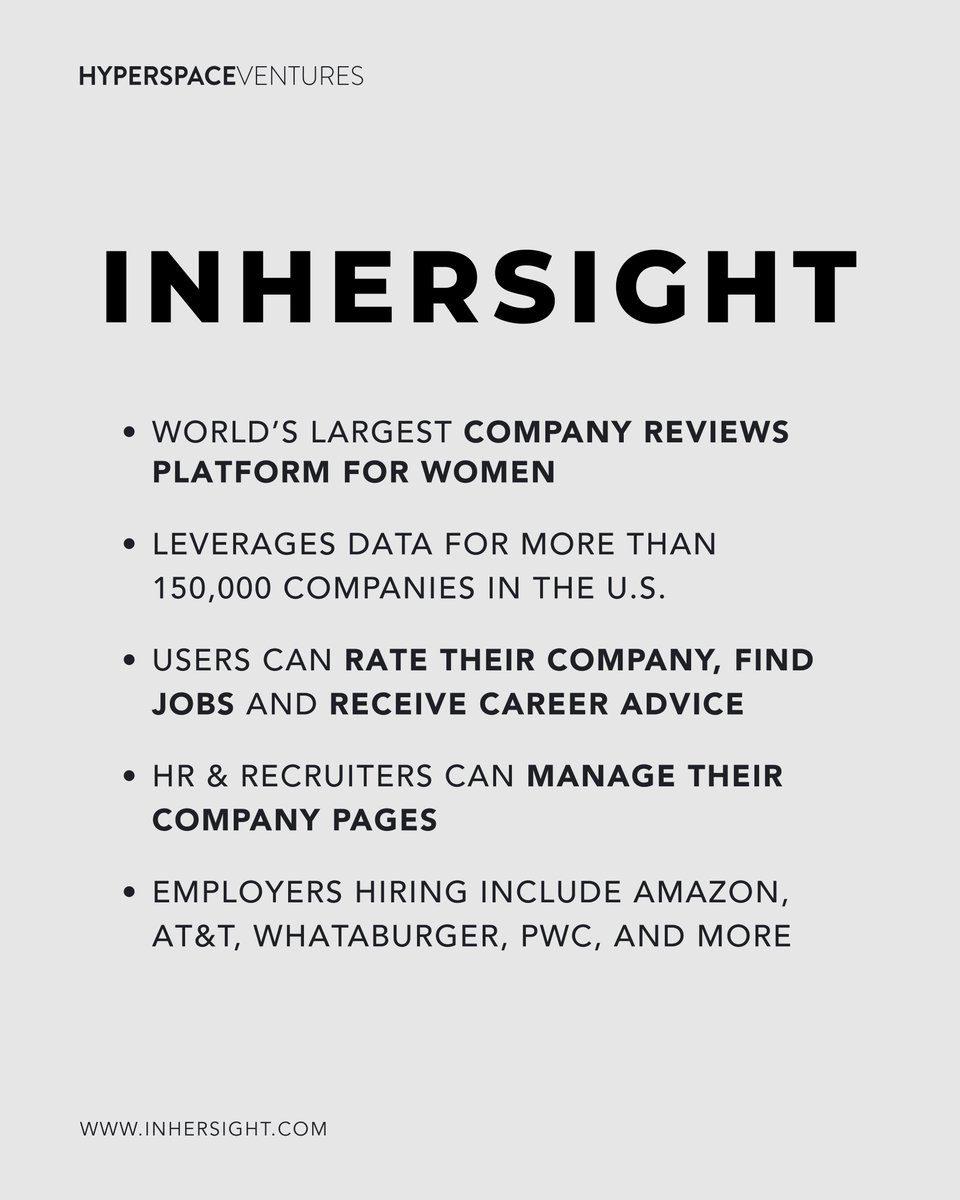 The @InHerSight team has created the premier company reviews platform for women in the world. Check them out at inhersight.com!