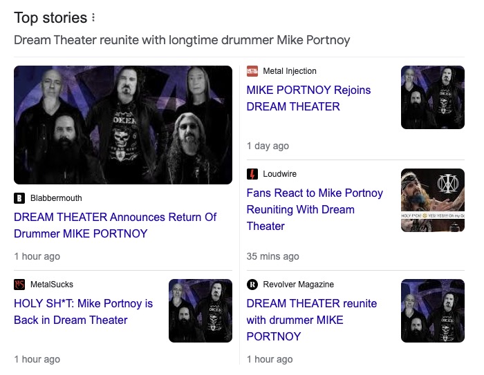 An incredible reaction today in the rock music world to the news of <a href="/MikePortnoy/">Mike Portnoy 🤘</a> reuniting with <a href="/dreamtheaternet/">Dream Theater</a> - I'm thrilled to be working with the band in this exciting new chapter in their history!