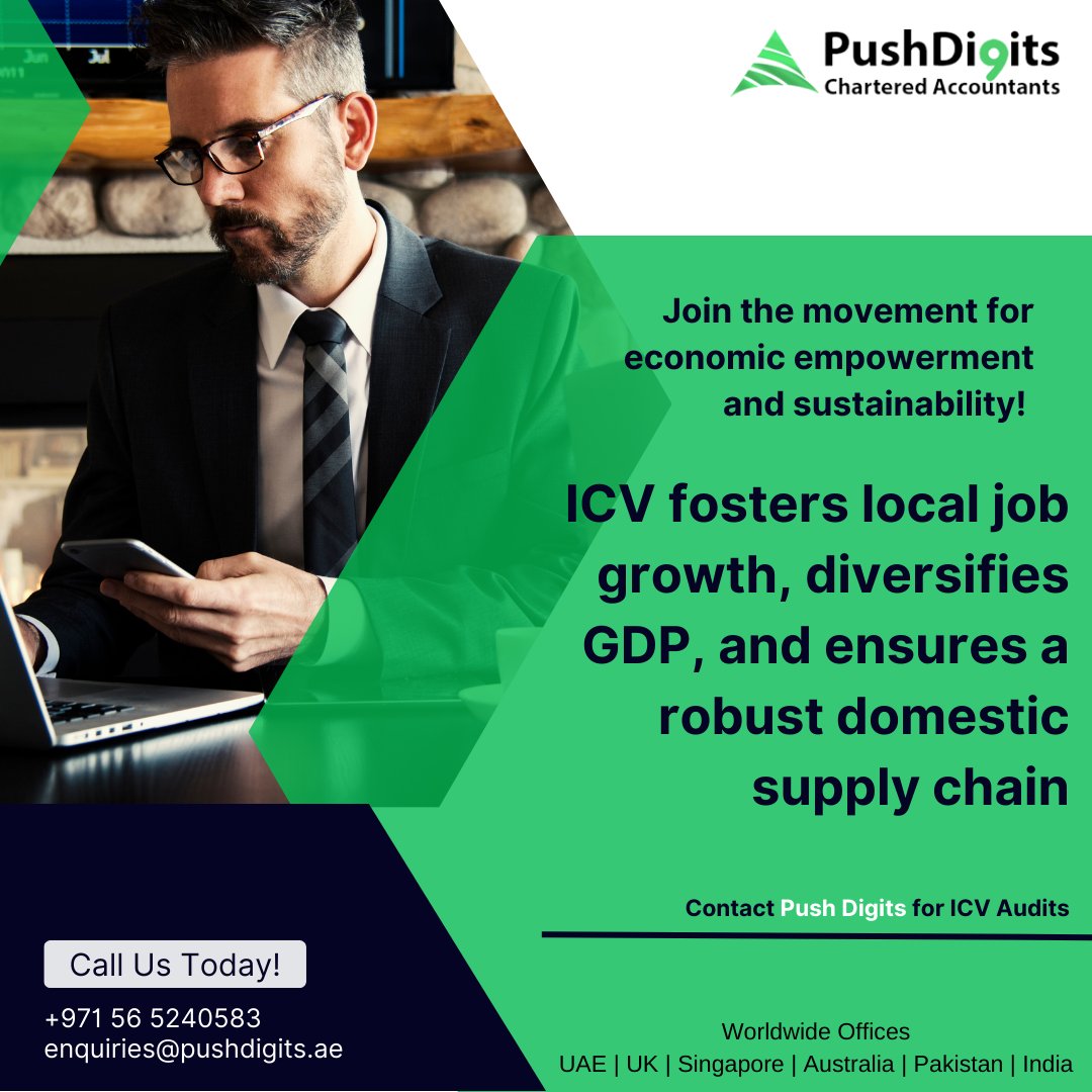 Let's build a stronger, sustainable future together. ICV fuels local job growth and GDP diversification. Connect with Push Digits for your ICV audits!

pushdigits.ae/adnoc-in-count… 

#Pushdigits #AuditFirm #EconomicEmpowerment #SustainabilityNow #LocalJobs #DiversifyGDP #SupplyChain