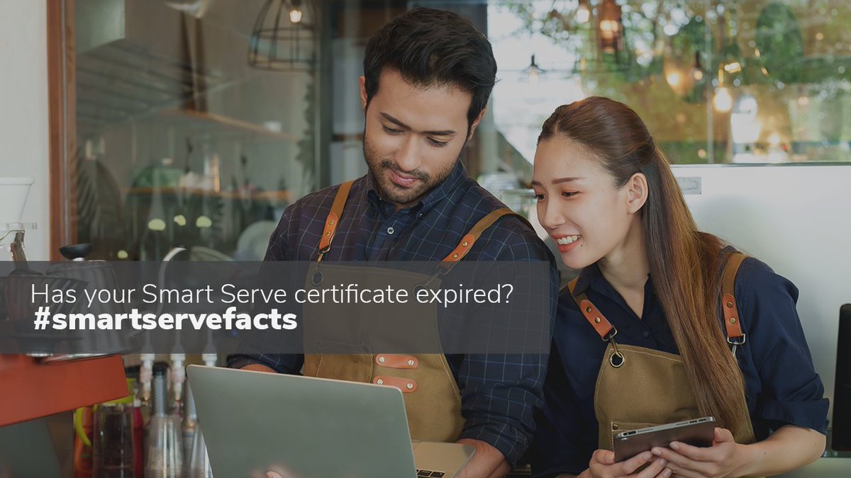 #smartservefacts Starting September 1, 2023, any Smart Serve certificates issued before July 1, 2018, are no longer valid. 

If you're unsure about your certificate's status, verify your certificate's expiration date by clicking on the "My Results" tab on your online account.