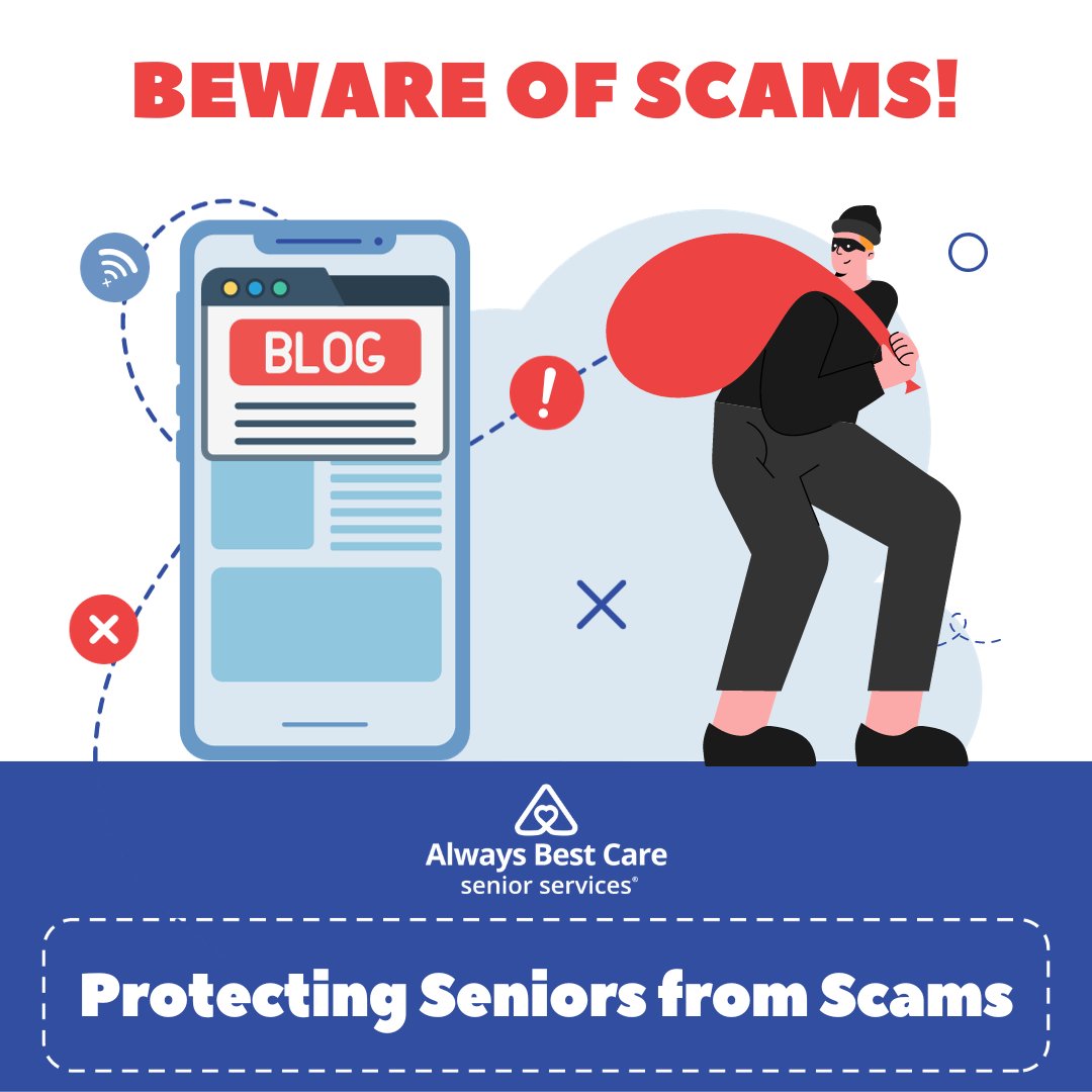 Unfortunately, seniors are often a prime target because they may not be fully aware of what is happening. 

Learn more Richmond: ow.ly/kFZe50PYjEg

#Caregiver #Tips #Blog #WECANHELP #SeniorCare #AlwaysBestCare #ScamPrevention #ProtectingSeniors #SeniorSaftey