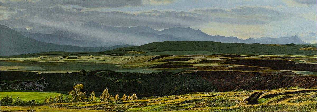 murray_mcd's tweet photo. Late one mid-October afternoon (above the Belly River),
acrylic on canvas, 45.5 x 125.3 cm; painting is available for viewing at Willock and Sax Gallery,  Banff https://t.co/BGvRe4LI7S