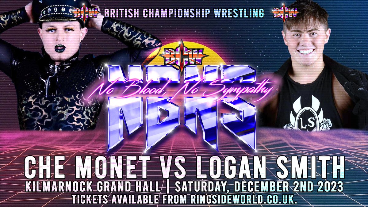 Your last match has been signed and will see @CheMonetUK take on @LoganSmith_UK in Kilmarnock Grand Hall Dec 2nd -Kilmarnock Grand Hall ringsideworld.co.uk/event6623/bcw-…