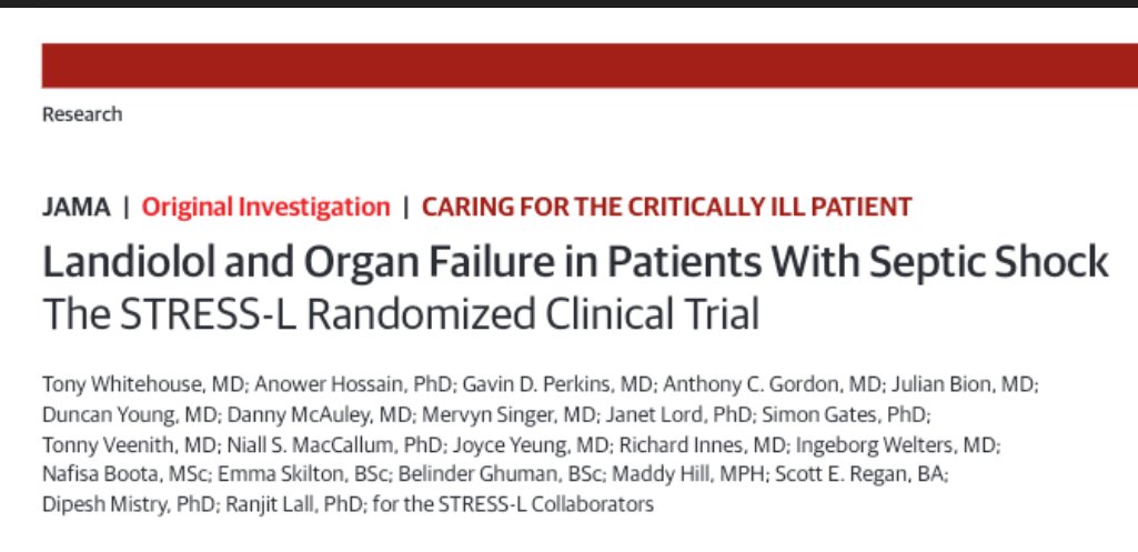 Tony Whitehouse (@whitehouse_icu) on Twitter photo STRESS-L trial results published today in <a href="/JAMA_current/">JAMA</a> and also presented at <a href="/ESICM/">ESICM</a> #LIVES2023 funded by <a href="/NIHRresearch/">National Institute for Health and Care Research</a>.
Thank you to all who contributed to the project: our patients, our families, our sites, <a href="/WarwickCTU/">Warwick CTU</a>, collaborators, DMC and TSC. STRESS-L trial results published today in <a href="/JAMA_current/">JAMA</a> and also presented at <a href="/ESICM/">ESICM</a> #LIVES2023 funded by <a href="/NIHRresearch/">National Institute for Health and Care Research</a>.
Thank you to all who contributed to the project: our patients, our families, our sites, <a href="/WarwickCTU/">Warwick CTU</a>, collaborators, DMC and TSC.