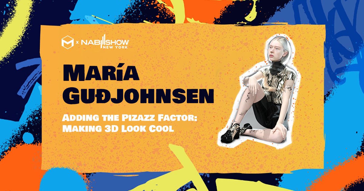 🔴 LIVE NOW at #NABshowNY
"Adding the Pizazz Factor: Making 3D Look Cool," with 3D artist @mariatweetar.
👀 Tune in and watch now ⬇️ 
youtube.com/watch?v=7p_By8…