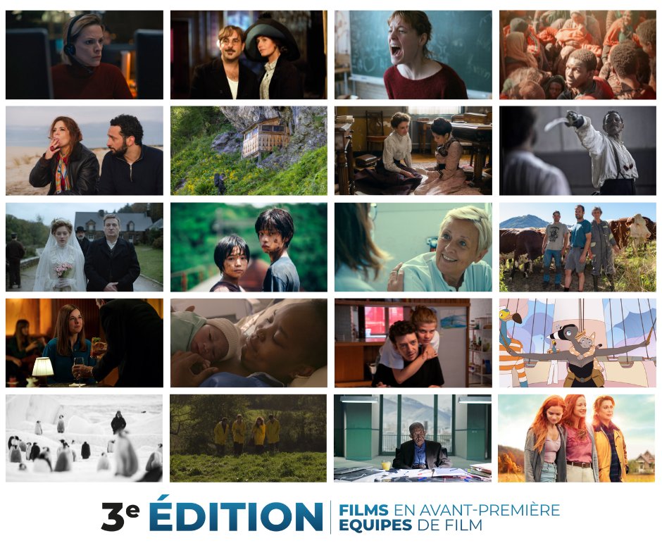 FestivFilmRoyan's tweet photo. | PROGRAMMATION 2023 |

👀 20 FILMS À DÉCOUVRIR
🎬 19 FILMS EN AVANT-PREMIÈRE
🏆 7 FILMS EN COMPÉTITION
✨ 12 ÉQUIPES DE FILM
🗓 5 JOURS DE CINÉMA

Retrouvez toute la programmation ici : https://t.co/ziv9NbPNv2

#FestivalFilmRoyan #Royan #Festivalcinéma #FestivalRoyan2023 https://t.co/rvGEOoxQuR
