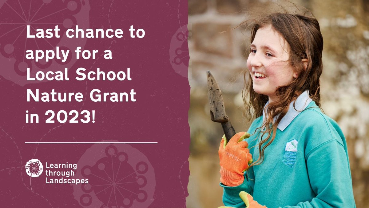 The last round of our Local School Nature Grants programme closes on 10 November! ⏰

This is your last chance to get your hands on £500 of outdoor learning and play equipment and a free staff training session this year!

Apply now 👉 ltl.org.uk/projects/local…