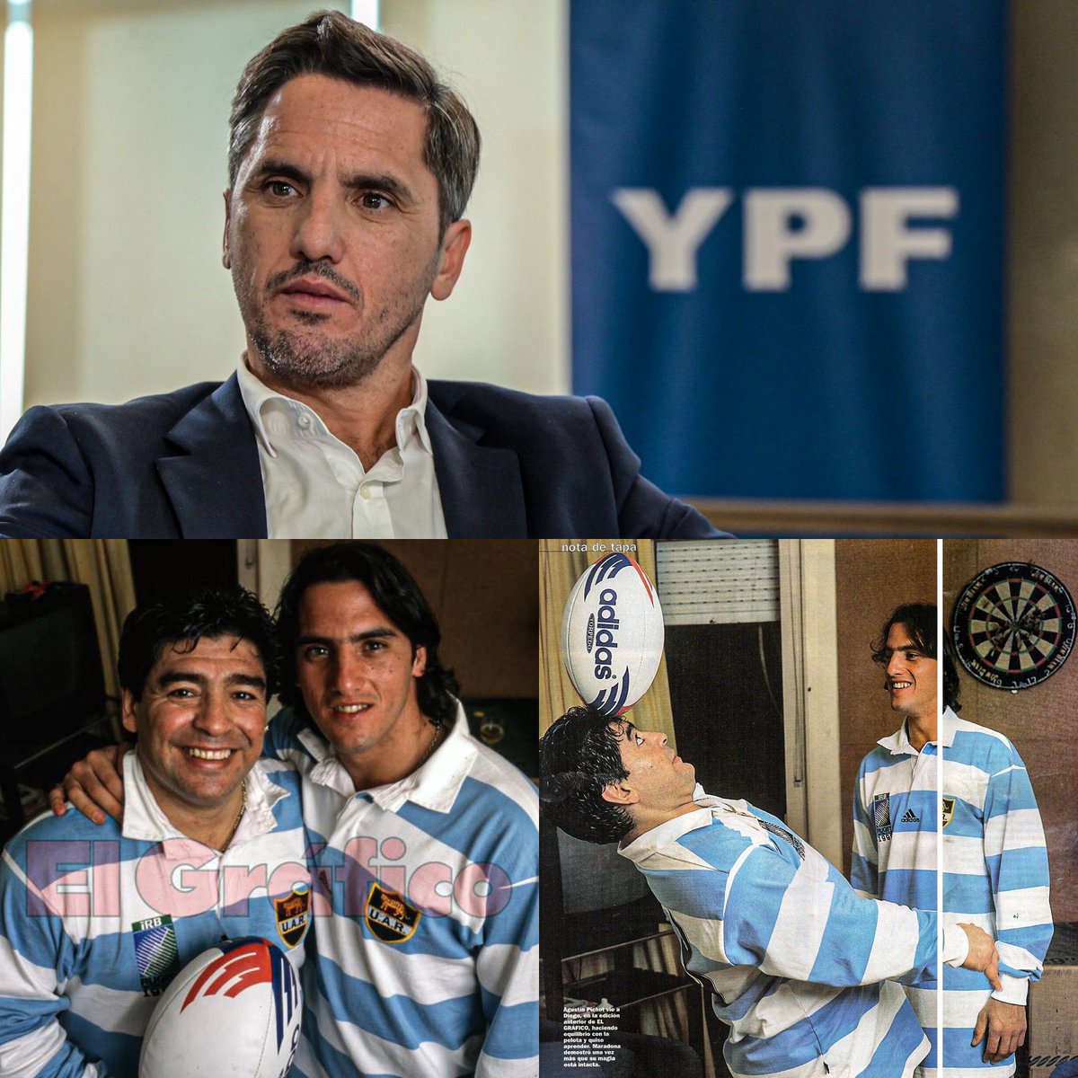 “Yo no era fanático del fútbol, Diego no era del rugby... Pero me escribió una carta para mi cumpleaños número 30 y me dijo: ‘Yo conocí el rugby por vos y lo sigo por vos’. Eso para mí fue una cosa que me quedó para toda la vida.

Maradona vino cuando yo me rompí la rodilla y no