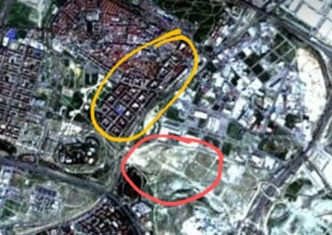 <a href="/bcarabante/">Borja Carabante</a> Por si no te acordabas, lo amarillo es todo Valderrivas y lo rojo es el gueto de VIS que queréis construir. ¿Qué podría salir mal?