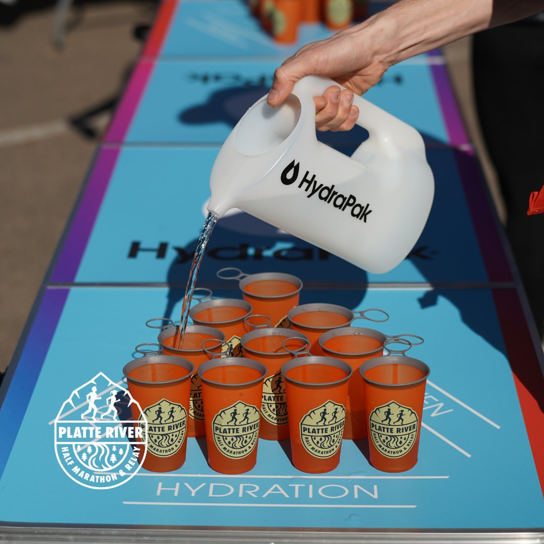 Thanks, #Hydrapakk for helping us race cupless &amp; keep the Platte River clean!

Discount registration for the 2024 race is open until October 31st here: platteriverhalf.com

#runco #getoutside #justrun #halfmarathon