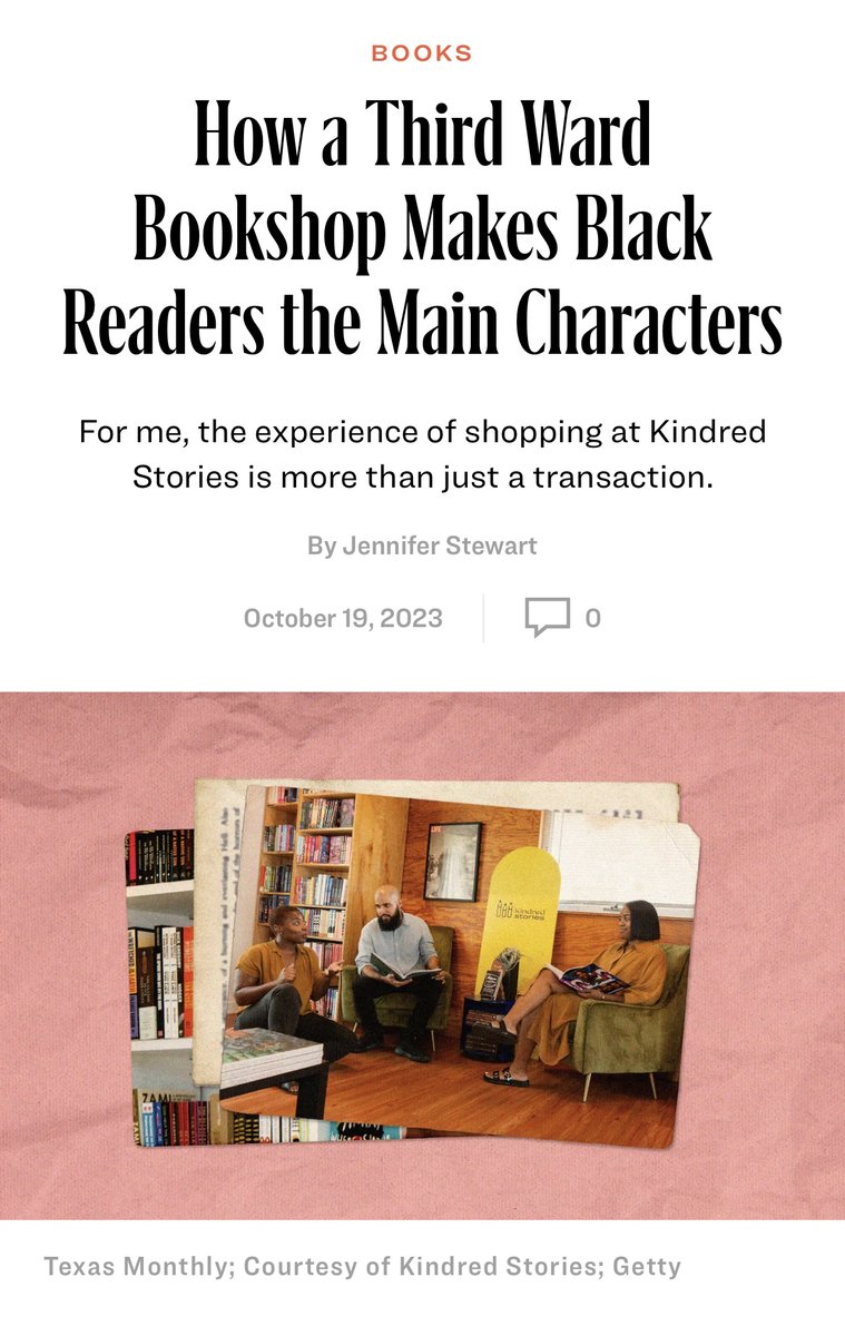 We are so excited to be featured in @texasmonthly !! Our biggest thank you to Jennifer Stewart for encapsulating the magic of the store and our community! This article was a reminder that we are doing the work in creating a book home for our community ♥️ Make sure to read the s