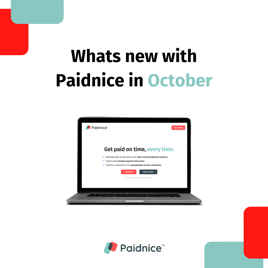 getpaidnice's tweet photo. 1/ 🎉 Big news from #Paidnice! We've rolled out a bunch of exciting features this October, designed to make your #accountsreceivable process smarter and smoother. 🚀 A thread👇 https://t.co/ahEjSKFTol