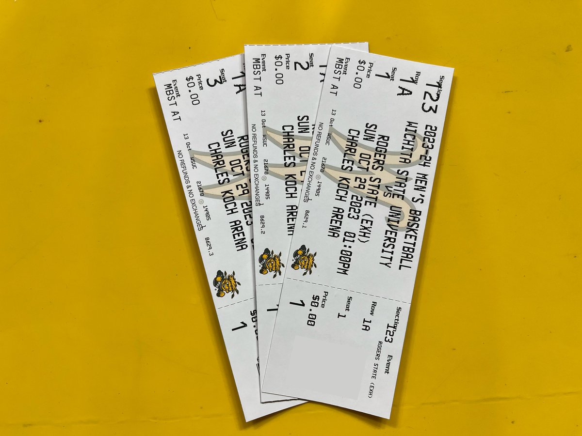 Wichita State Men's Basketball (@goshockersmbb) on Twitter photo Behind the bench tickets? Behind the bench tickets!
We're giving away 3 tickets to this Sunday's exhibition game vs. Rogers State.
The Rules:
1. Repost π
2. Like π
3. The most obvious, you have to be following us.
We will DM the winner Thursday, Oct. 25 at Noon. Behind the bench tickets? Behind the bench tickets!
We're giving away 3 tickets to this Sunday's exhibition game vs. Rogers State.
The Rules:
1. Repost π
2. Like π
3. The most obvious, you have to be following us.
We will DM the winner Thursday, Oct. 25 at Noon.