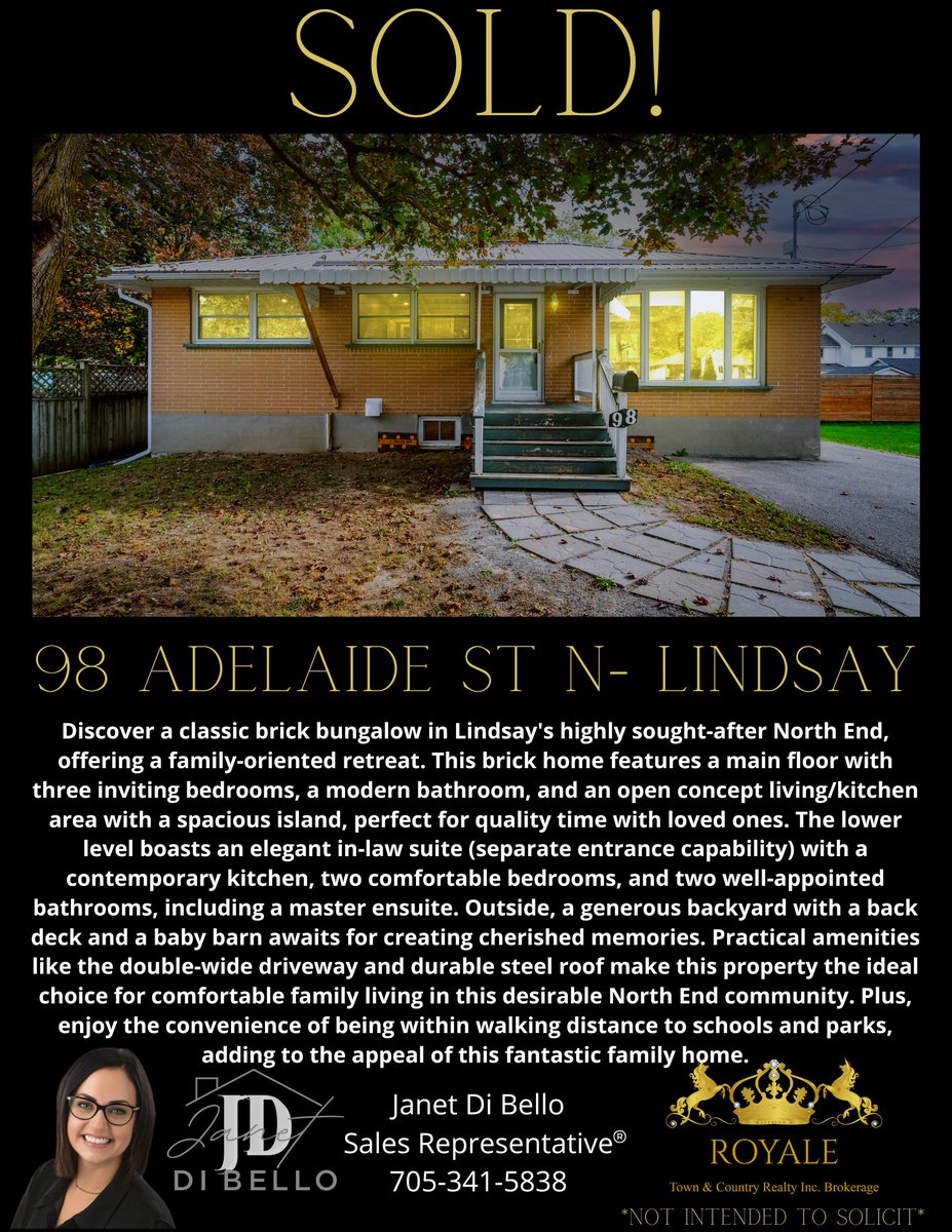 SOLD!
98 Adelaide Street N- Lindsay
*not intended to solicit*
#sold #soldlisting #soldhome #lindsayontario #lindsayrealestate #lindsayrealtor #kawarthas #kawarthalakes #kawartharealestate #janetdibello #royaletownandcountryrealty #realestate #homebuyers #homeselling