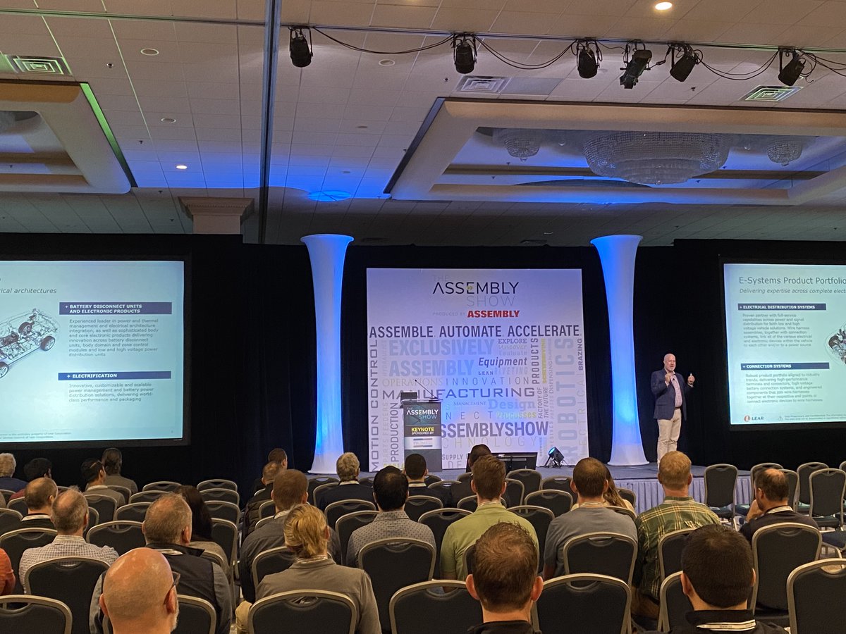 AssemblyMag1's tweet image. Roger Koenigsknecht from Lear Corporation presented the importance of Leveraging Machine Data and Business Intelligence. Thank you to Promess Inc. for sponsoring this session.
#ASSEMBLYShow #data #machinedata #assemblymanufacturing #assemblydata #learcorp #promess