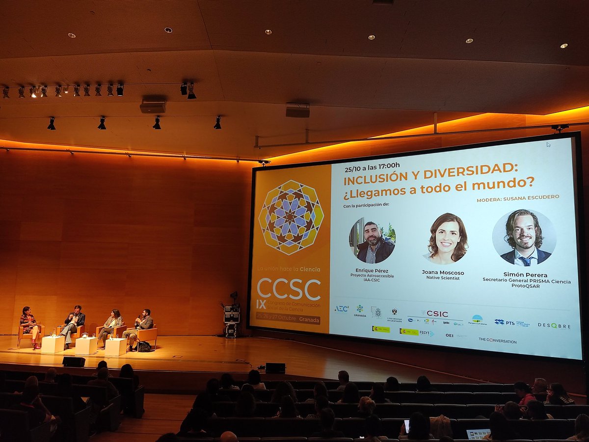 Ana Sotres (@sotres_ana) on Twitter photo ¿De qué hablamos cuándo hablamos de inclusión? ¿Llegamos a todo el mundo? Última mesa redonda del primer día del #CCSC23 sobre #inclusión y #diversidad
"No hay un público general, hay individuos" <a href="/JoanaMoscoso/">Dr Joana A. Moscoso</a>
Necesitamos flexibilidad y empatía 🧡 ¿De qué hablamos cuándo hablamos de inclusión? ¿Llegamos a todo el mundo? Última mesa redonda del primer día del #CCSC23 sobre #inclusión y #diversidad
"No hay un público general, hay individuos" <a href="/JoanaMoscoso/">Dr Joana A. Moscoso</a>
Necesitamos flexibilidad y empatía 🧡
