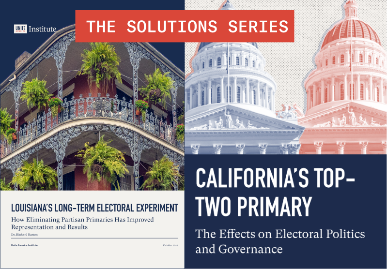 uniteamerica's tweet photo. For those whoโve been following the #SolutionSeries, weโve recently covered what we know about other nonpartisan primary systems, including Louisianaโs no-primary system and Californiaโs Top Two system. https://t.co/QvJLvVtdn9