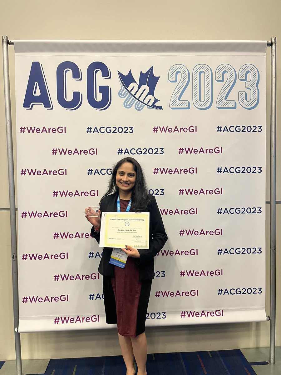 Bye Vancouver! Thanks @AmCollegeGastro for the opportunity to present. Loved spending time with the Brown group and meeting the @ACG_EBGI crew, recognized with the Social Media Acumen Award. Proud of the team for the #EBGIvsCRC campaign receiving the Scopy award
@BrownIMChiefs