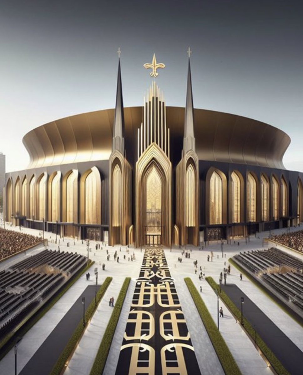 BarstoolNOLA's tweet photo. AI concept for a new Superdome https://t.co/IfNnYY4gEc
