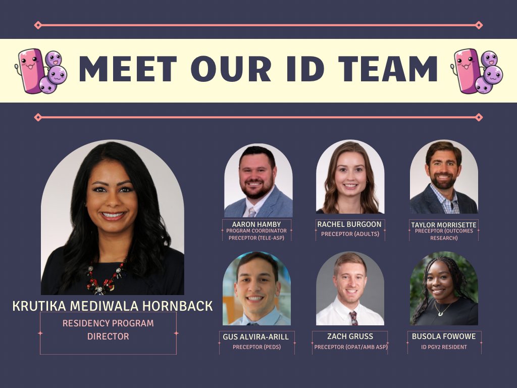 Introducing the current 🌟core ID pharmacy team 🌟 at @MUSCPharmRes and @ID_MUSC ! Reach out to any one of us to answer questions about our ID PGY2 program @MUSChealth