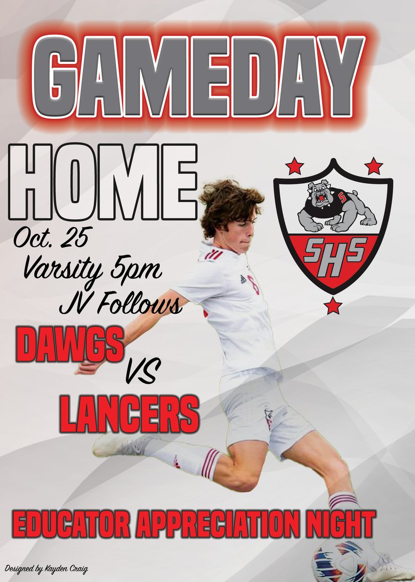 Game Day! Boys Soccer at Home against the St. Pius Lancers.  
Educator Appreciation Night. Come out and support the Bulldogs on their last home game of the season!