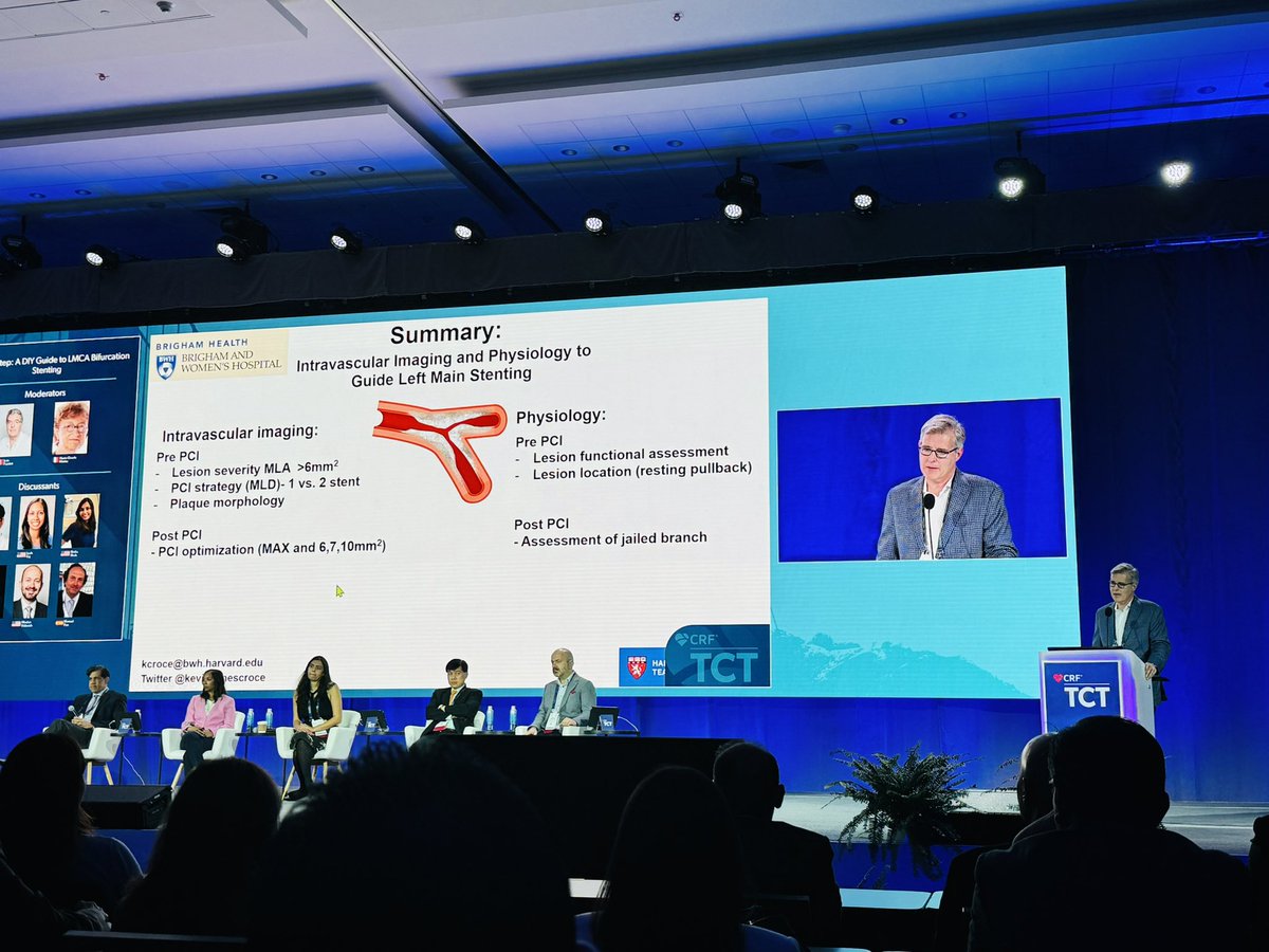 Jay Khambhati (@jkhambhati) on Twitter photo Fantastic talk on the role of intravascular imaging and physiology in Left Main Bifurcation PCI by <a href="/kevinjamescroce/">Kevin Croce MD, PhD</a> at #TCT2023!
<a href="/BWHIntCard/">BWH Interventional Cardiology</a> <a href="/BrighamFellows/">Brigham & Women's CV Fellows</a> <a href="/BrighamWomens/">Brigham and Women's Hospital</a> <a href="/TCTConference/">TCT Conference</a> Fantastic talk on the role of intravascular imaging and physiology in Left Main Bifurcation PCI by <a href="/kevinjamescroce/">Kevin Croce MD, PhD</a> at #TCT2023!
<a href="/BWHIntCard/">BWH Interventional Cardiology</a> <a href="/BrighamFellows/">Brigham & Women's CV Fellows</a> <a href="/BrighamWomens/">Brigham and Women's Hospital</a> <a href="/TCTConference/">TCT Conference</a>