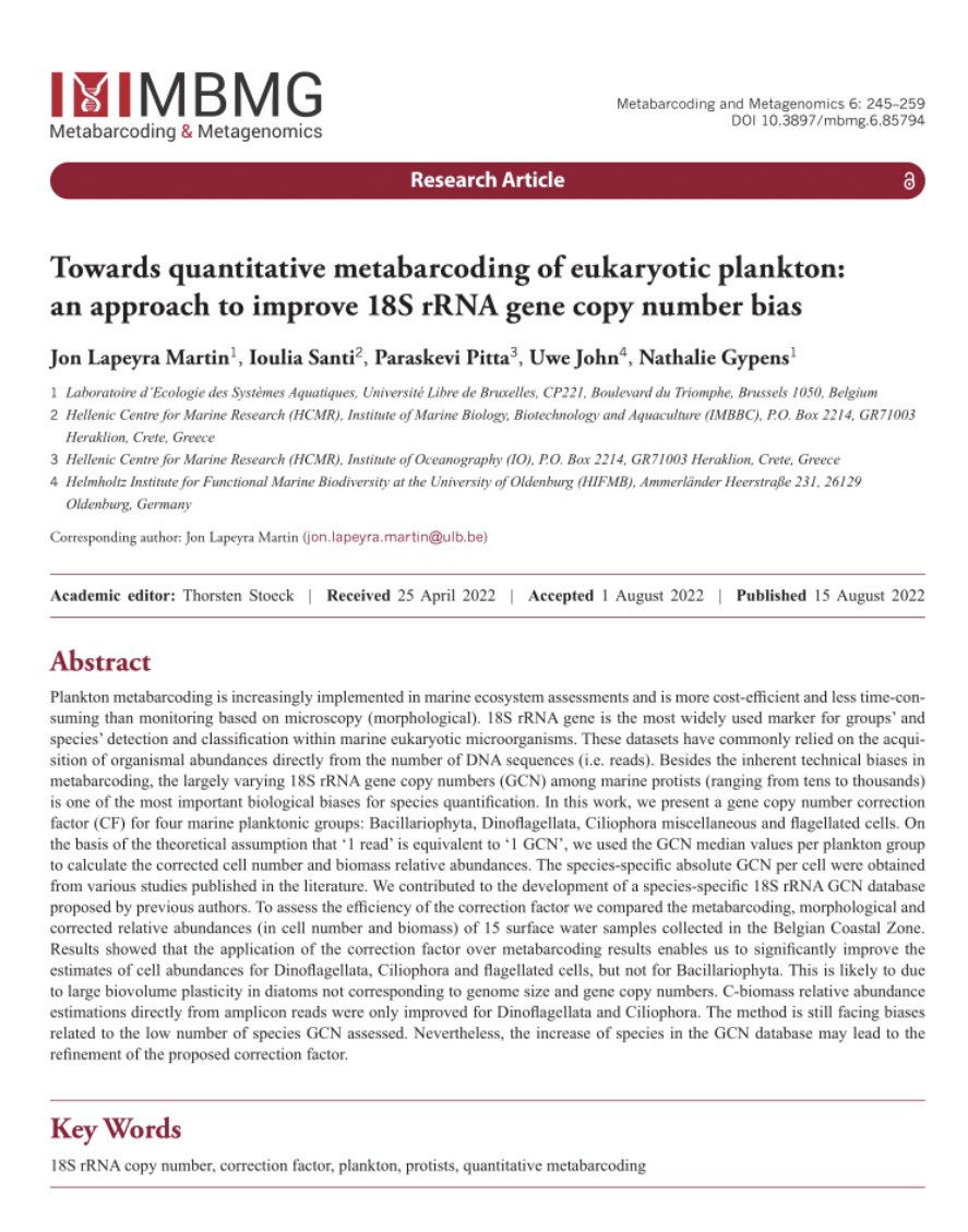 🧬Is #metabarcoding a reliable approach to assess #plantkon quantitatively? 

👉Check more:doi.org/10.3897/mbmg.6…

<a href="/MBMGjournal/">MBMG Journal</a>